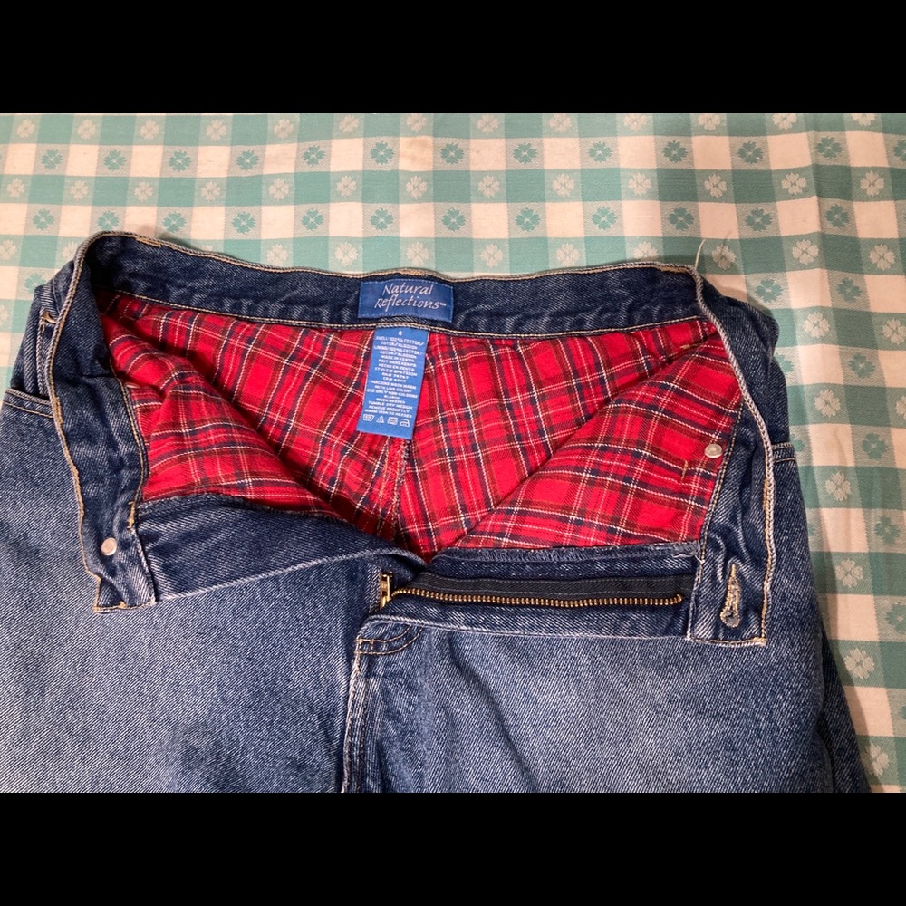 Natural Reflections flannel lined jeans sz8